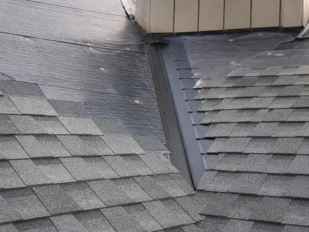 Roofing project — New valley and flashing detail — Milton, MA