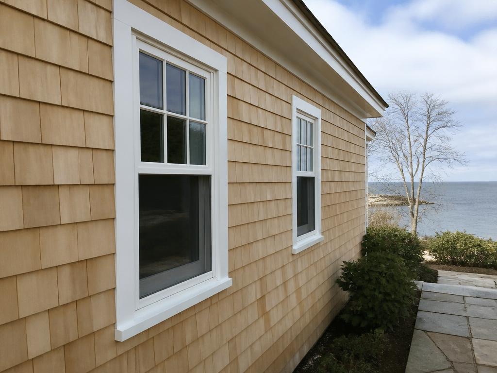 Siding project near Milton, MA — Cedar shingle sidewall — Greater Boston, MA