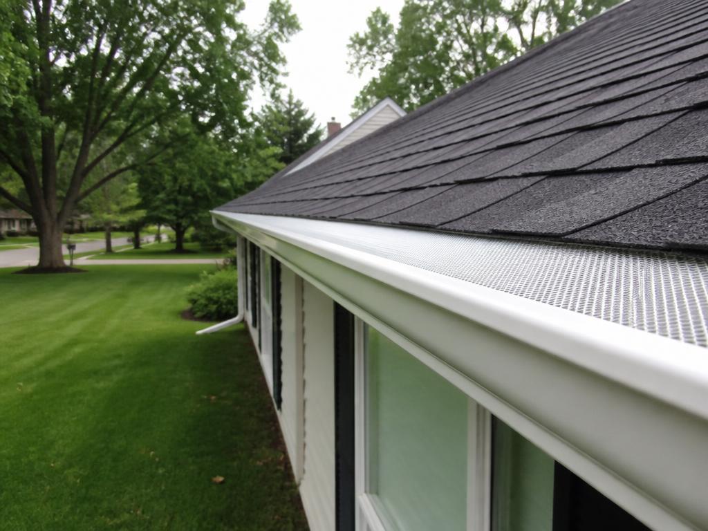 Siding project near Milton, MA — Leaf-guarded gutter run — Milton, MA