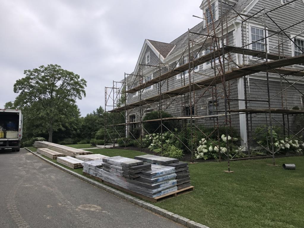 Staging set for a full exterior — Milton, MA