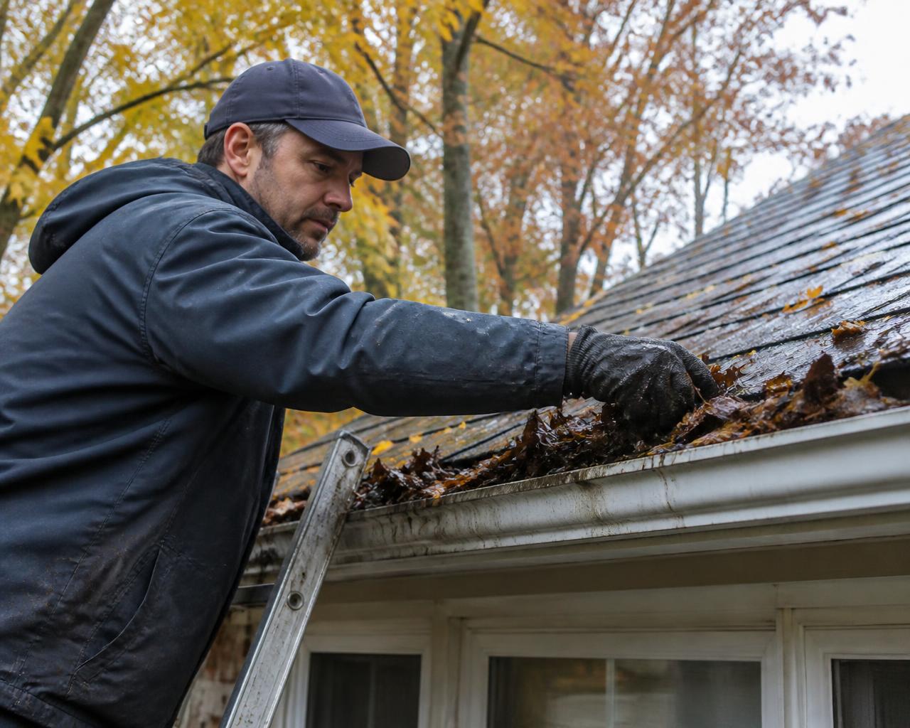 Gutters crew at work in South Boston, MA