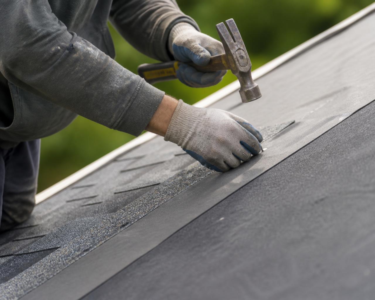 Roofing crew at work in Milton, MA